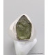 Chevalière bague Moldavite brute taille 53 Bijoux en Moldavite YM41.2-a