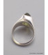 Chevalière bague Moldavite brute taille 53 Bijoux en Moldavite YM41.2-a