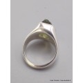 Chevalière bague Moldavite brute taille 53 Bijoux en Moldavite YM41.2-a