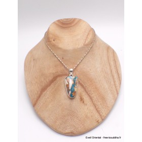 Pendentif Turquoise Spiny Oyster semi-oval Bijoux en Turquoise Spiny Oyster AW36.3