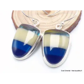 Boucles d'oreilles Surfite Snowboard bleu jaune - Bijoux en Surfite Snowboard