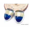 Boucles d'oreilles Surfite Snowboard bleu jaune - Bijoux en Surfite Snowboard