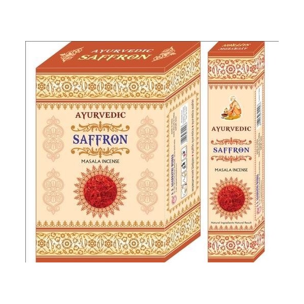 Encens ayurvédique Safran 15 GR Encens tibétains, accessoires ZD820