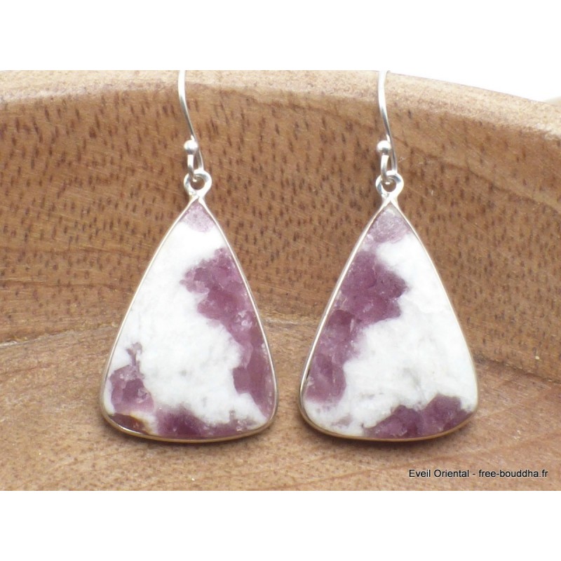 Boucles d'oreilles Tourmaline rose sur Quartz forme goutte Boucles d'oreilles en pierres YM45