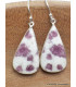 Boucles d'oreilles pendantes Tourmaline rose sur Quartz Bijoux en Tourmaline Rose YM45.1