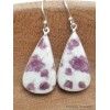 Boucles d'oreilles pendantes Tourmaline rose sur Quartz Bijoux en Tourmaline Rose YM45.1