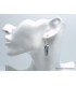 Boucles d'oreilles rectangulaires Merlinite Boucles d'oreilles en pierres YM46.2