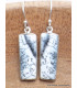 Boucles d'oreilles rectangulaires Merlinite Boucles d'oreilles en pierres YM46.2