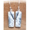 Boucles d'oreilles rectangulaires Merlinite Boucles d'oreilles en pierres YM46.2