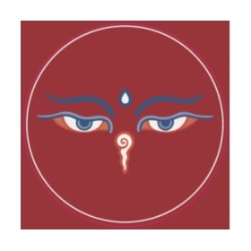 Sticker bouddhiste Yeux du Bouddha Stickers autocollants bouddhistes AUTO5-a