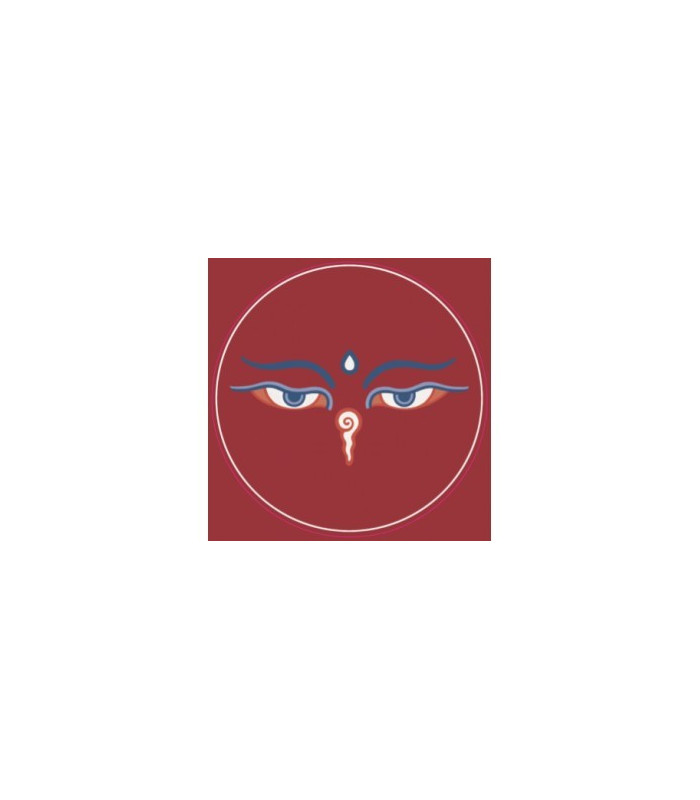 Sticker bouddhiste Yeux du Bouddha Stickers autocollants bouddhistes AUTO5-a