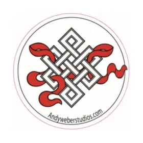 Sticker bouddhiste Noeud sans fin - Stickers autocollants bouddhistes