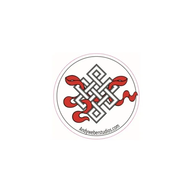 Sticker bouddhiste Noeud sans fin - Stickers autocollants bouddhistes