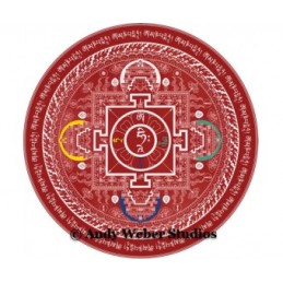 Sticker bouddhiste Mandala de la Compassion Stickers autocollants bouddhistes AUTO8