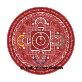 Sticker bouddhiste Mandala de la Compassion - Stickers autocollants bouddhistes