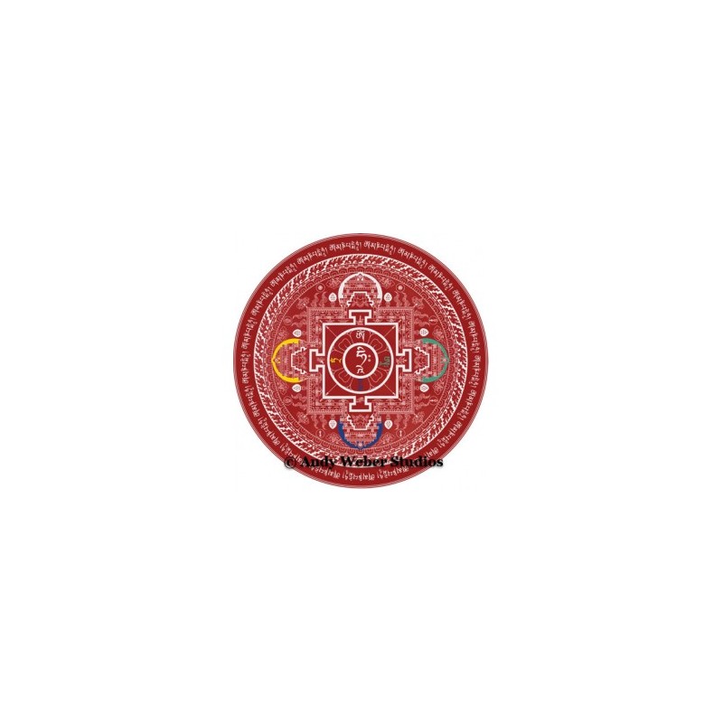 Sticker bouddhiste Mandala de la Compassion Stickers autocollants bouddhistes AUTO8