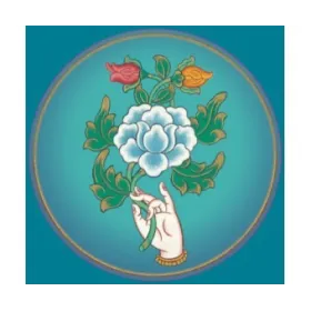 Sticker bouddhiste Main et Lotus - Stickers autocollants bouddhistes