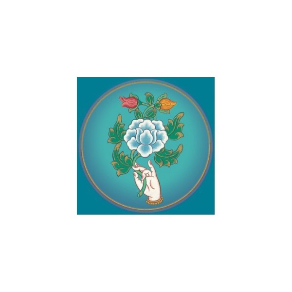Sticker bouddhiste Main et Lotus Stickers autocollants bouddhistes AUTO9