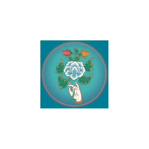 Sticker bouddhiste Main et Lotus - Stickers autocollants bouddhistes