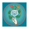 Sticker bouddhiste Main et Lotus - Stickers autocollants bouddhistes