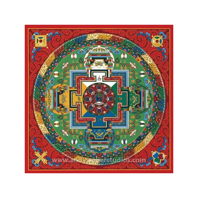 Carte postale bouddhiste Mandala d'Amitabha Cartes postales bouddhistes CPB72