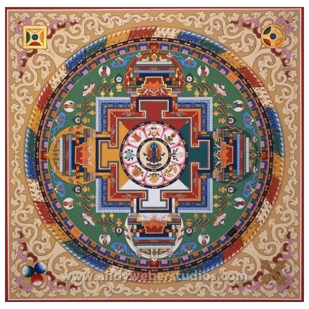 Carte postale bouddhiste Mandala d'Akshobya - Cartes postales bouddhistes