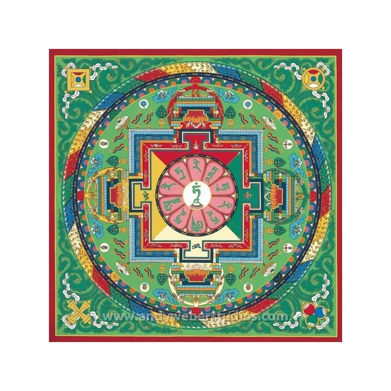 Carte postale bouddhiste Mandala de Tara Cittamani - Cartes postales bouddhistes