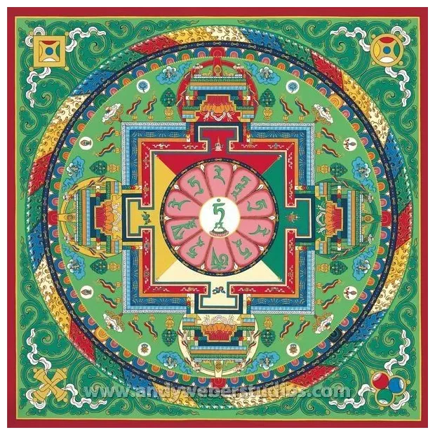 Carte postale bouddhiste Mandala de Tara Cittamani - Cartes postales bouddhistes