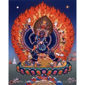 Carte postale bouddhiste Mandala de Yamanthaka et Vajrabhairava Cartes postales bouddhistes CPB77