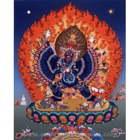 Carte postale bouddhiste Mandala de Yamanthaka et Vajrabhairava - Cartes postales bouddhistes