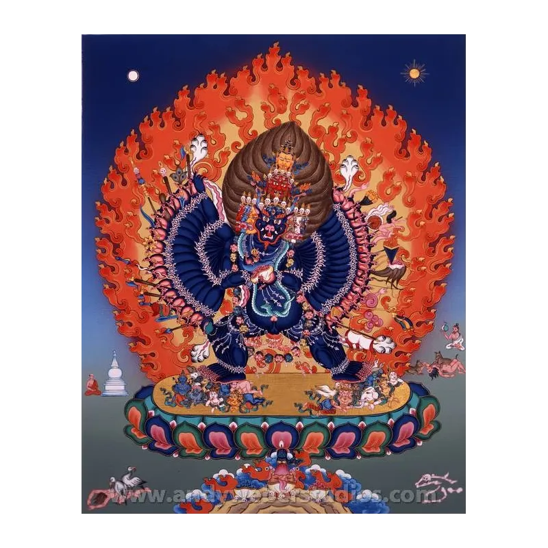 Carte postale bouddhiste Mandala de Yamanthaka et Vajrabhairava - Cartes postales bouddhistes