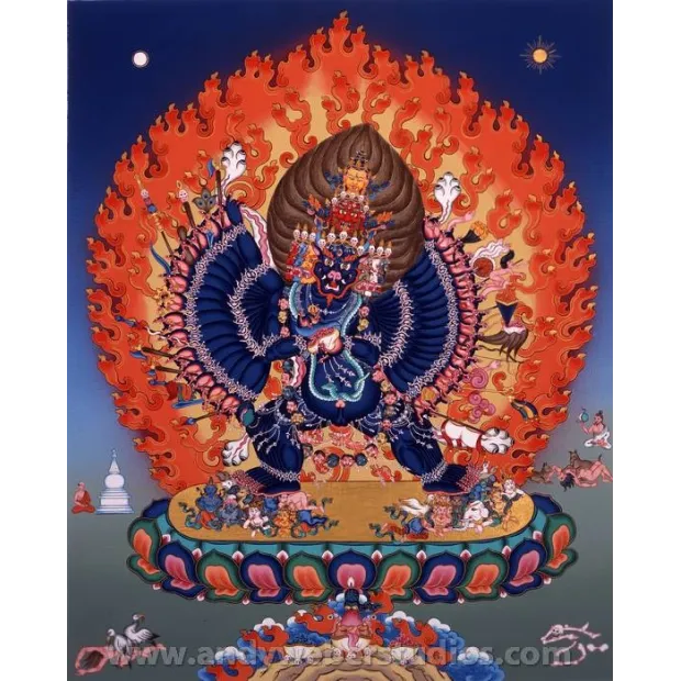 Carte postale bouddhiste Mandala de Yamanthaka et Vajrabhairava - Cartes postales bouddhistes