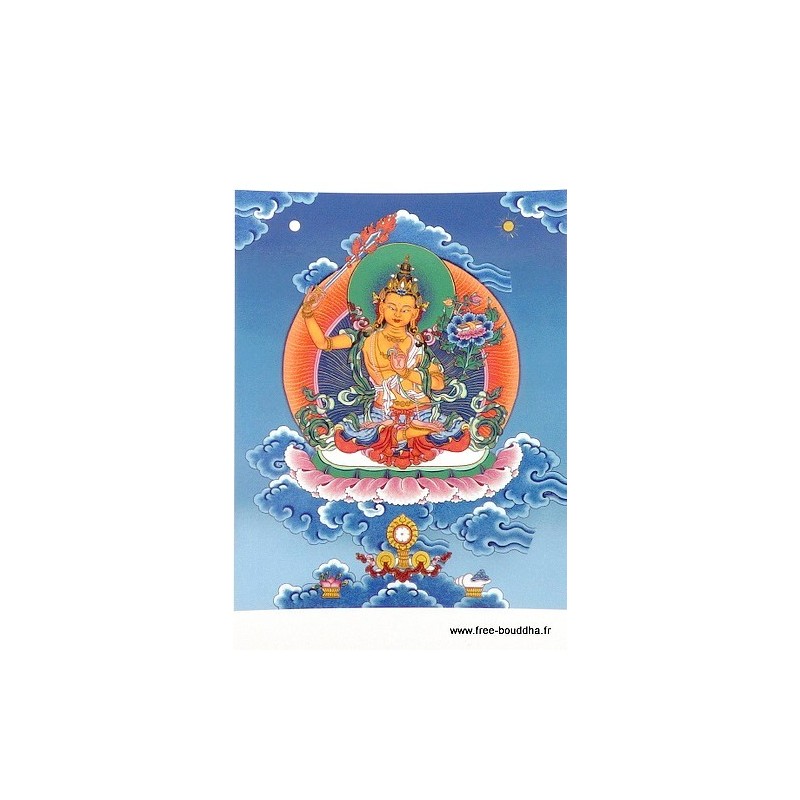 Carte postale bouddhiste MANJUSHRI Cartes postales bouddhistes CPB46