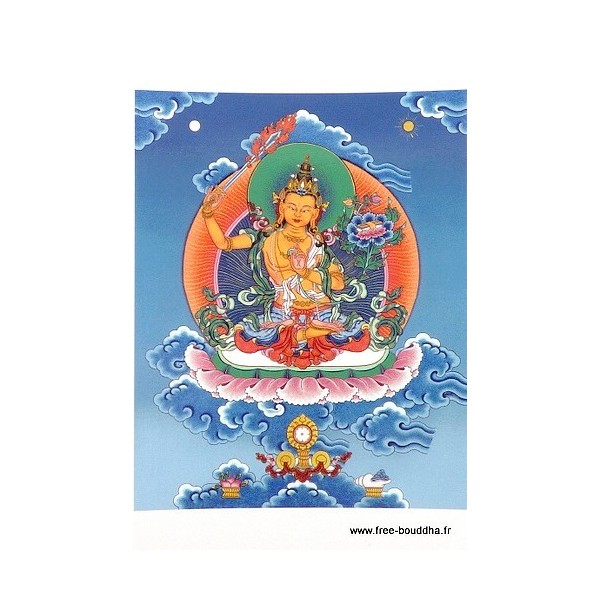 Carte postale bouddhiste MANJUSHRI-ad Cartes postales bouddhistes CPB46-a