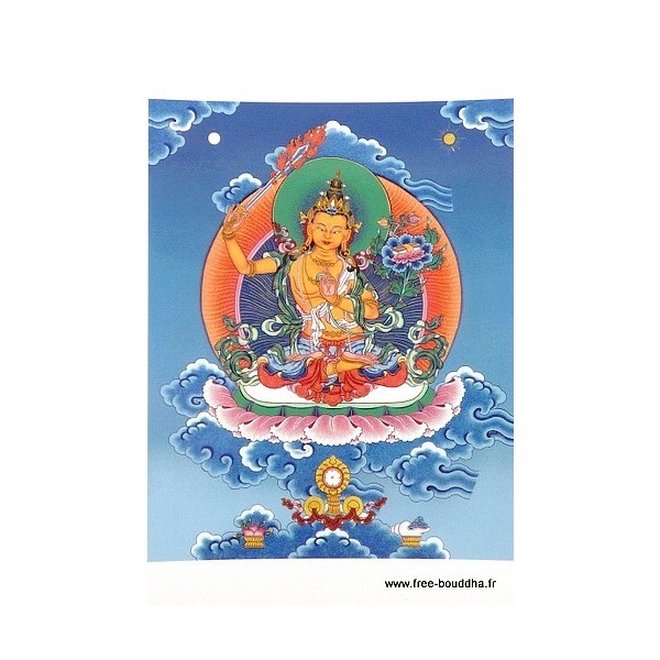 Carte postale bouddhiste MANJUSHRI Cartes postales bouddhistes CPB46