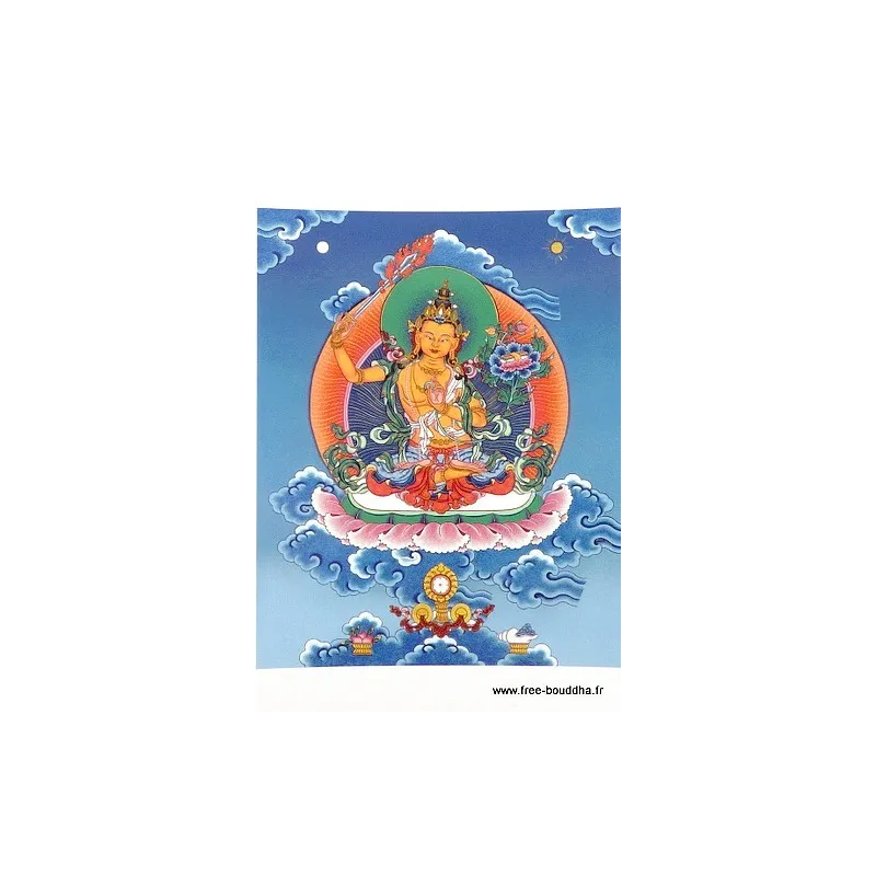 Carte postale bouddhiste Manjushri-ad - Cartes postales bouddhistes