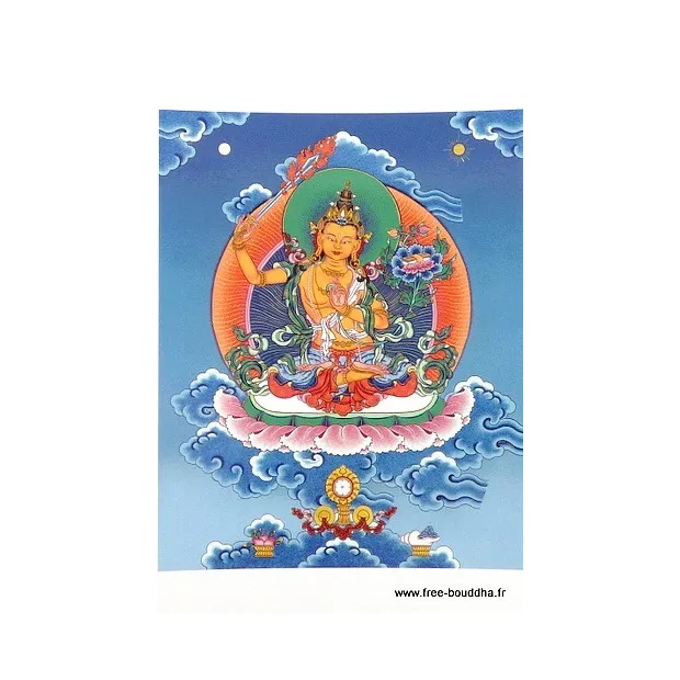 Carte postale bouddhiste Manjushri-ad - Cartes postales bouddhistes