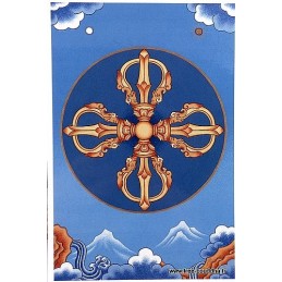 Carte postale bouddhiste Dordjé Vajra Objets rituels bouddhistes CPB1