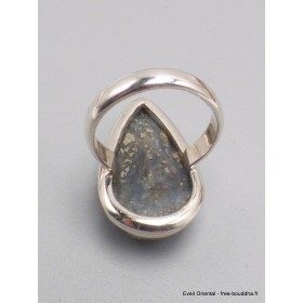 Rare Bague Pyrite sur Cyanite taille 57 Bijoux en Cyanite Bleue YM38