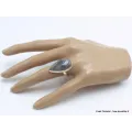 Rare Bague Pyrite sur Cyanite taille 57 - Bijoux en Cyanite