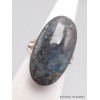 Rare Bague Pyrite sur Cyanite ovale taille 56 Bijoux en Cyanite Bleue YM38.2