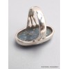 Rare Bague Pyrite sur Cyanite ovale taille 56 Bijoux en Cyanite Bleue YM38.2