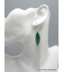 Boucles d'oreilles pendantes Malachite forme marquise Bijoux en Malachite YM48