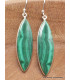 Boucles d'oreilles pendantes Malachite forme marquise Bijoux en Malachite YM48