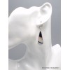 Boucles d'oreilles pendantes Agate noire à bandes Bijoux en Agate YM51.2