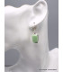 Boucles d'oreilles Chrysoprase citron rectangulaires Bijoux en Chrysoprase YM52