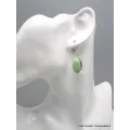 Boucles d'oreilles Chrysoprase citron ovales - Bijoux en Chrysoprase