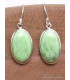 Boucles d'oreilles Chrysoprase citron ovales Bijoux en Chrysoprase YM52.1