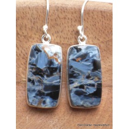 Boucles d'oreilles pendantes Pietersite bleue qualité AAA Boucles d'oreilles en pierres YM53