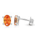 Clous d'oreilles Grenat mandarin oval facetté Bijoux en Grenat YM56-CWA33
